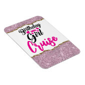 Small Birthday Girl Cruise Magnet Magneet (Rechterzijde)