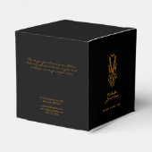 Small Black Gold Glitter Lingerie Boutique Bedankdoosjes (Achterkant)