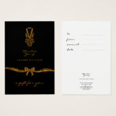 Small Black Gold Lace Lingerie Boutique Gift Kaart (Voorkant /achterkant)
