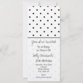 Small Black Polka Dots Party Uitnodiging (Voorkant)