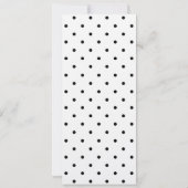 Small Black Polka Dots Party Uitnodiging (Achterkant)