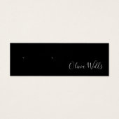 Small Black Script Stud Earning Display Card Mini Visitekaartjes (Voorkant)