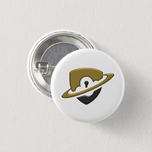 Small Blackwood Button - Gold en zwart (Voorkant /achterkant)