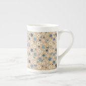 Small blue and white floral pattern porselein kop (Rechts)