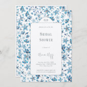 Small Blue Flowers Vrijgezellenfeest Kaart (Voorkant / Achterkant)