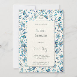 Small Blue Flowers Vrijgezellenfeest Kaart