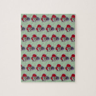 Small Blue Gold PopArt Yorkshire Yorkie Terrier Legpuzzel