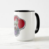 Small Blue Gold PopArt Yorkshire Yorkie Terrier Mok (Voorkant rechts)