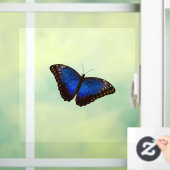 Small Blue Morpho Butterfly Window Cling Raamsticker (Huis)