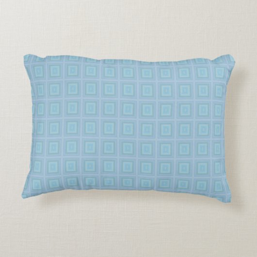 Small blue squares. accent kussen (Achterkant)