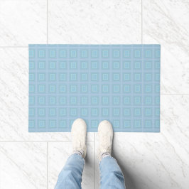 Small blue squares. deurmat