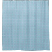 Small blue squares. douchegordijn (Voorkant)