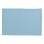Small blue squares. kussensloop (Achterkant)