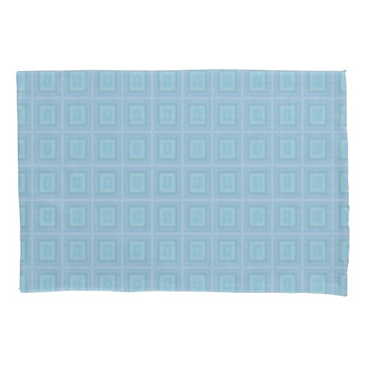 Small blue squares. kussensloop (Voorkant)