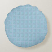 Small blue squares. rond kussen (Achterkant)