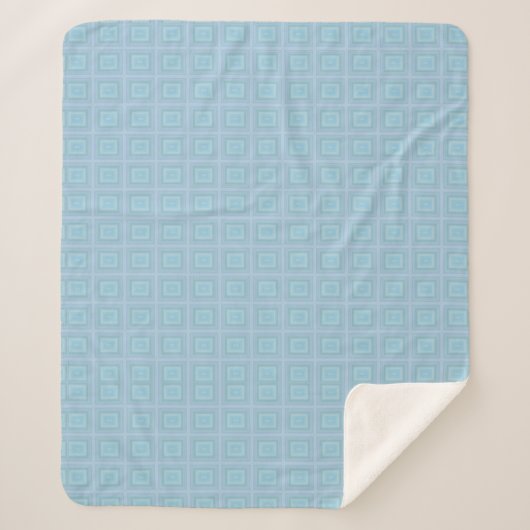 Small blue squares. sherpa deken (Voorkant)
