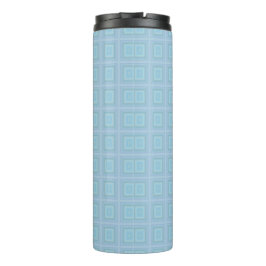 Small blue squares. thermosbeker