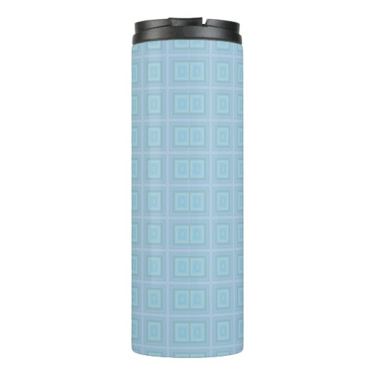 Small blue squares. thermosbeker (Achterkant)