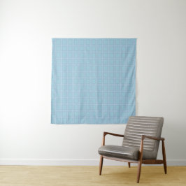 Small blue squares. wandkleed