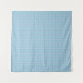 Small blue squares. wandkleed (Voorkant)