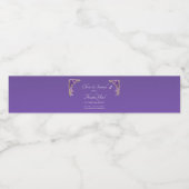 Small Bottle Labels, Purple Mauve Flowers  Waterfles Etiket (Enkel label)