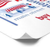 Small Business America, winkel lokaal, koop lokaal Poster (Hoek)