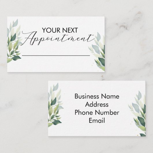 Small Business Appoint Card Customizable  Visitekaartje (Voorkant / Achterkant)
