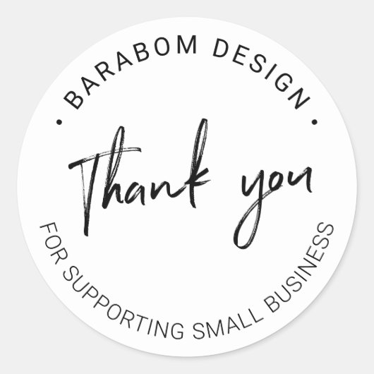 Small Business Bedankt-pakketsticker Ronde Sticker (Voorkant)