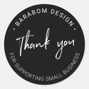 Small Business Bedankt-pakketsticker Ronde Sticker