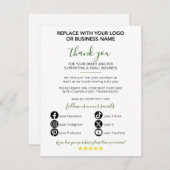 Small Business Bedankt voor uw bestelling (Voorkant / Achterkant)