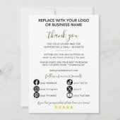 Small Business Bedankt voor uw bestelling Kaart (Voorkant)