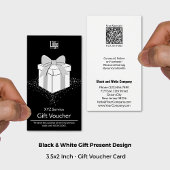 Small Business Black & White Gift Voucher Kaart