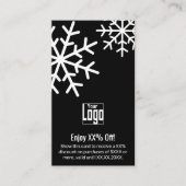 Small Business Black & White Snowflake XX% korting (Voorkant)