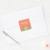 Small Business Cat Dank u Vierkante Sticker (Envelop)