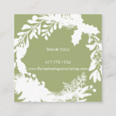 Small Business Christmas Feestelijke Krans Info Vierkante Visitekaartje (Achterkant)