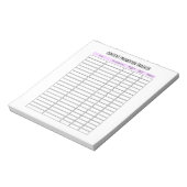 Small Business Content Promotion Tracker Notepad Notitieblok (Linkerzijde)