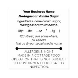 Small Business Cotton Law Food Rubber Stamp Rubberstempel