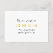 Small Business Coupon Dank u Gold invoegen Kaart (Achterkant)