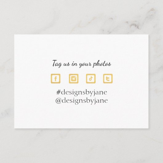 Small Business Coupon Dank u Gold invoegen Kaart (Achterkant)