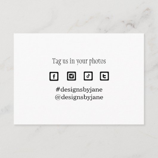 Small Business Coupon Dank u invoegen Kaart (Achterkant)