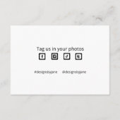 Small Business Coupon Eenvoudig script Dank u Informatiekaartje (Achterkant)