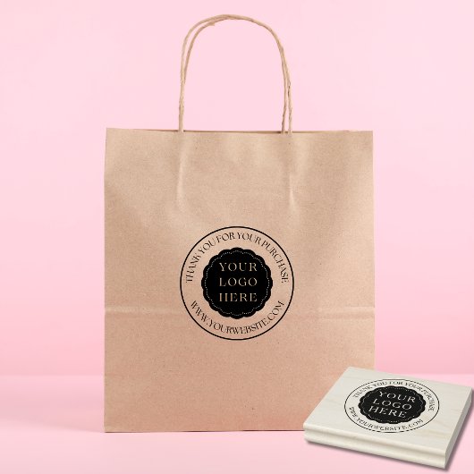 Small Business Custom Wood Art Stamp with Logo Rubberstempel