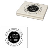 Small Business Custom Wood Art Stamp with Logo Rubberstempel (Gestempeld)