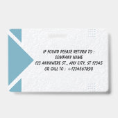 Small Business Employee ID Card Badge (Achterkant)