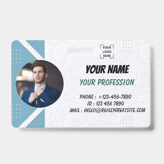 Small Business Employee ID Card Badge (Voorzijde)