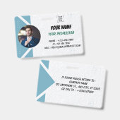 Small Business Employee ID Card Badge (Voor- en achterkant)