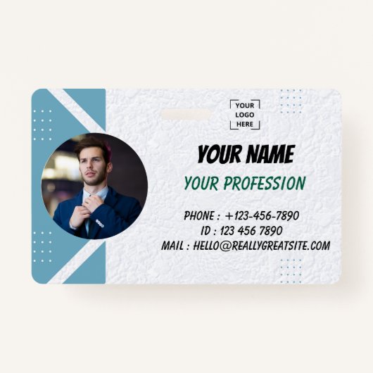 Small Business Employee ID Card Badge (Voorkant)