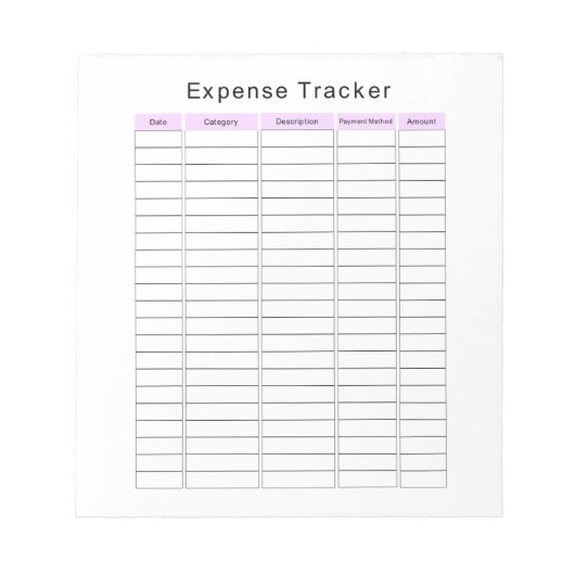 Small Business Expense Tracker Planner-Notitieblok Notitieblok (Voorkant)