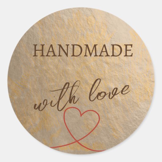 Small Business Handmade met Love Sticker Blad (Voorkant)