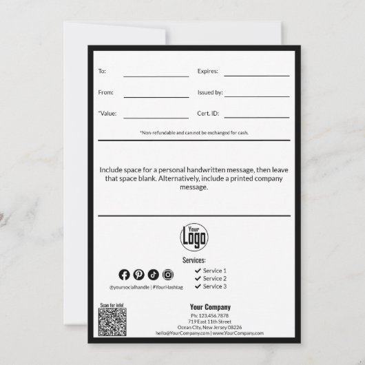 Small Business Happy Vaderdag Cadeaubon (Achterkant)